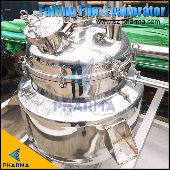 Efficiente evaporatore sotto vuoto per macchina per l'estrazione di etanolo a film cadente
