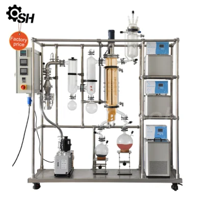 SH Biotech Distillazione automatica con evaporatore a film pulito in acciaio inossidabile con pannello di controllo all-in-one